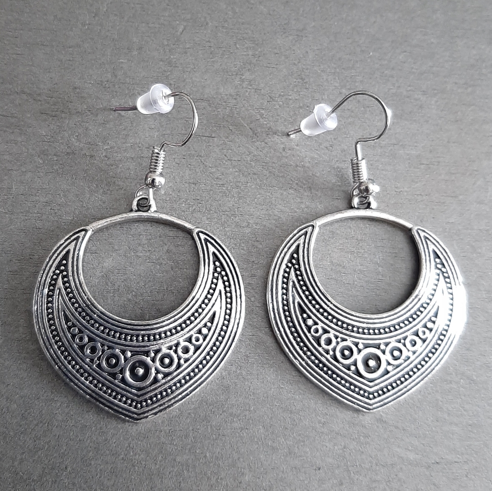 Tribal silver earrings fashion earrings
